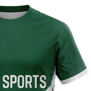 Maillot de handball bicolore vert et blanc pour hommes, manches courtes, tenue de match athlétique, vêtements d'entraînement d'équipe en polyester - Product Image 5
