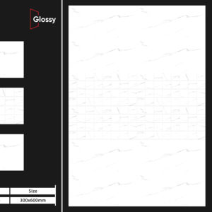 Carreaux muraux en céramique à surface brillante de designer 300x600 mm (12x24 pouces) – Choix décoratif premium pour murs intérieurs contemporains - Product Image 1