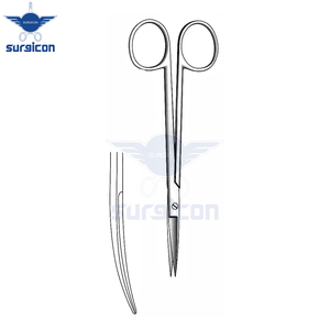 Tijeras Quirúrgicas Joseph de 15 cm, Curvas, Delicadas, de Acero Inoxidable Reutilizables para Rinoplastia, Otorrinolaringología, Cirugía Plástica y Cosmética - Product Image 3