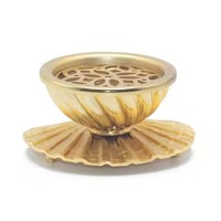Nouveau Brûleur d'encens 2026 en acier inoxydable avec grille en treillis et base trépied incurvée à quatre pieds, écologique, pour aromathérapie, appareil de bureau