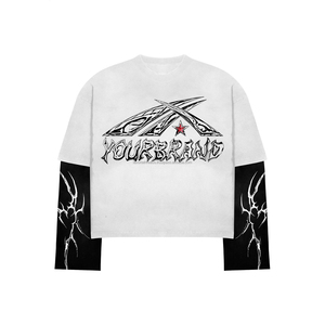 เสื้อยืดคอตตอน 100% ทรงบ็อกซี่โอเวอร์ไซส์ ดีไซน์วินเทจ ล้างสีแบบแอซิดวอช พร้อมสกรีนลายกราฟิก  ผ้าสีพื้น - Product Image 3