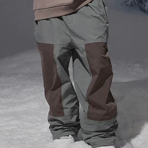 Waterproof Snowboard <b>Pants</b> Men Women High Quality Breathable Windproof <b>Thermal</b> Insulated Color Block Baggy Winter Ski Trousers - Product Image 2