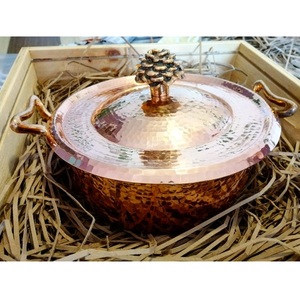 Casserole en cuivre de qualité supérieure pour l'exportation avec couvercle, marmite de cuisson robuste pour la maison, la cuisine, l'hôtel, le restaurant, compatible gaz - Product Image 1