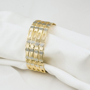 Minimal <b>Engraved</b> Gold Plated <b>Bangle</b> Set Slim Designer <b>Bangles</b> for Women Daily Wear Office Style and Modern Fashion Jewelry - Product Image 4