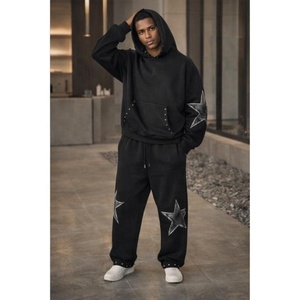 Conjunto Deportivo de Felpa para Hombre, Invierno, 2 Piezas, 100% Algodón, Transpirable, Venta al Por Mayor OEM - Product Image 4