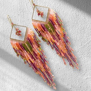 Pendientes de Cuentas de Diseño Minimalista, Pendientes de Cuentas Delgados, Pendientes de Cuentas de un Solo Color, Artículo de Fábrica al por Mayor - Product Image 5