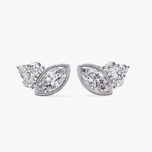 New Arrival Marquise Cut Diamond <b>Studs</b> <b>Earring</b> for Women Wear Moissanite <b>Earrings</b> for Export Sale from Indian Supplier - Product Image 2
