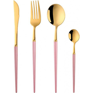 Handicrafts Metal Cutlery Set With Enamel Handles High Quality Dishwasher Safe Home Hotels Wedding Dinnerware Flatware Set - Product Image 6
