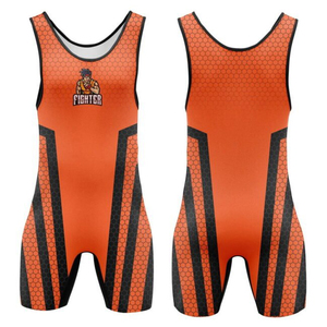 Combinaison de lutte personnalisée par sublimation pour hommes, uniforme de lutte compressif, tissu polyester et élasthanne à séchage rapide, service OEM - Product Image 4