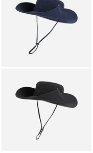 Sombrero de Pescador para Hombre, de Verano, para Exteriores, de Secado Rápido, Impermeable, con Ala Ancha y Bordado 3D - Product Image 3