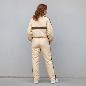 Custom Made 100% <b>Nylon</b> Winter Solid 2 Color Women's Tracksuit Comfortable Regular Fit Custom Screen Printed Logo Embroidered - Product Image 3