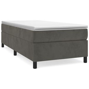 Base de Cama Tapizada en Terciopelo Gris Oscuro 100% Poliéster con Madera Contrachapada y Madera de Ingeniería, Duradera y Elegante - Product Image 2