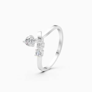 Bague triple ronde avec diamants de laboratoire de 0,26 carat en or jaune 9 carats, or blanc, or rose - Product Image 2