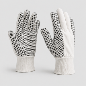Gants antidérapants en PVC à pois, dotés d'une construction flexible, d'un ajustement confortable et d'une adhérence améliorée pour la manutention et l'emballage des matériaux - Product Image 1