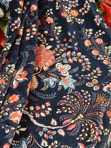 Tela de terciopelo de algodón con estampado floral, estilo indio, para tapicería, acolchado y decoración, tela de alta calidad, terciopelo natural de lujo - Product Image 3