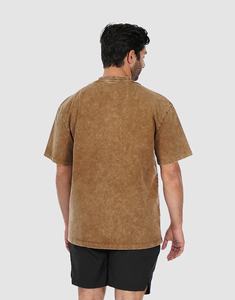 Camisetas de manga larga de algodón 230 gramos 100% de peso pesado Vintage lavadas con ácido personalizadas con logotipo de etiqueta privada de talla grande Jersey - Product Image 2