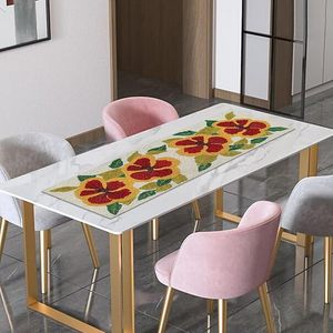 Embroidered Floral <b>Table</b> <b>Runner</b> Cotton Classic Design Washable Home Decor - Product Image 2