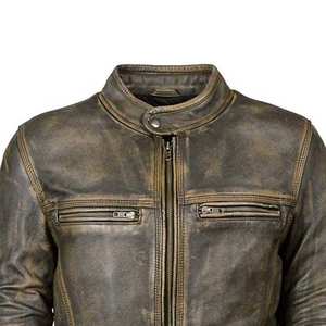 High Quality Custom Leather Jackets for Men Fashion Biker Motorcycle Coats Casual Winter Outerwear Wear - Product Image 2