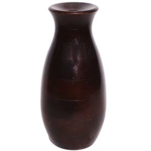 Handcrafted Wooden Flower <b>Vase</b> FV-002 - Dark Brown Wood Home Decor - Product Image 1