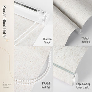 Stores romains intelligents occultants à 100 % avec télécommande, stores électriques jour et nuit, stores modernes à <span class=keywords><strong>double</strong></span> couche Tuya Zigbee - Product Image 3