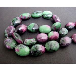 Perles de pierres précieuses en zoïsite rubis naturel, lisses et ovales, pour la fabrication de bijoux, en vrac - Product Image 4