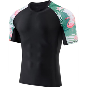 2026 High Quality Unisex MMA Rash Guard <b>Compression</b> <b>Shirt</b> Short Sleeve Breathable Quick Dry Spandex/Polyester Men - Product Image 1