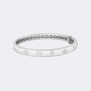 Elegant Multi Shape Lab Grown Diamond Gold <b>Bracelet</b> for Women Luxury Anniversary Wedding Bangle IGI SGL Certified 2.00ctw - Product Image 2