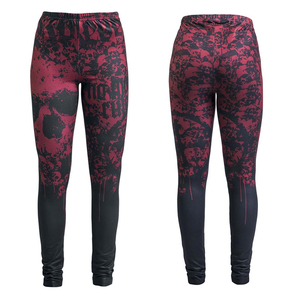 Leggings de Yoga con Estampado de Calavera para Mujer, Pantalones Deportivos de Cintura Alta Elásticos, Leggings Góticos para Entrenamiento, Ropa Deportiva Transpirable, Leggings de Gimnasio - Product Image 1