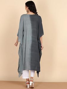 High Quality Designer Rayon <b>Kaftan</b> Tie Dyed <b>Summer</b> Daily Wear Regular Fit Sweetheart neck at Best Price by Supplier - Product Image 3