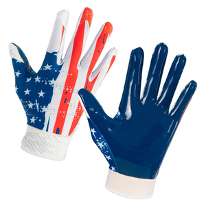 Gants à doigts entiers avec motif drapeau américain, en PU, antidérapants, pour usage extérieur, unisexe, toutes saisons - Product Image 2