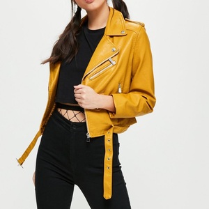 New Trendy Women's New Skin Cropped <b>Leather</b> <b>Jacket</b> High Quality Fashionable Layering Piece with Rivet Decoration <b>Jacket</b> - Product Image 1