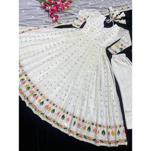 Robe Anarkali traditionnelle musulmane de créateur, pantalon et dupatta dans un nouveau style fantaisie - Product Image 6