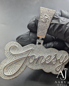 Pendentif Moissanite Personnalisé avec Chaîne Givrée et Breloque Lettre en Argent pour Cadeau et Mode - Product Image 6