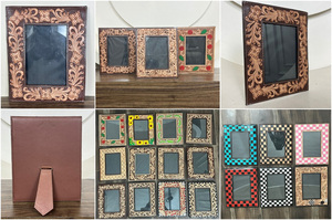 High Quality <b>4x6</b> Picture <b>Frame</b> Hand Tooled Genuine Leather <b>Photo</b> <b>Frame</b> Bulk for Wall & Tabletop Wall Display Picture <b>Photo</b> <b>Frame</b> - Product Image 3