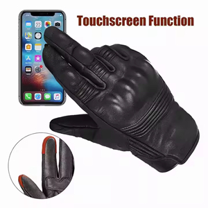 Gants de moto en cuir personnalisés pour l'été, à doigts complets, respirants, coupe-vent, pour le motocross, la course à moto, la conduite, avec une adhérence premium, pour le sport - Product Image 5