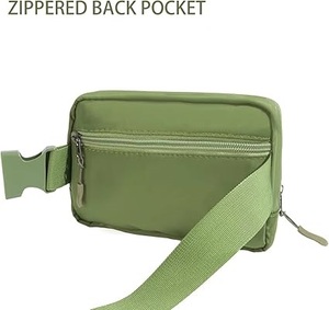 Sac banane, sac bandoulière, sac de poitrine, sac de hanche personnalisé, grand format, en nylon, écologique, imperméable, vente en gros, OEM, ODM - Product Image 2