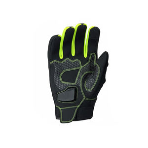 Gants de moto noirs en cuir de vachette perforé avec rembourrage en caoutchouc sur les doigts, logo OEM, prix bas, vente en gros de gants de moto - Product Image 2