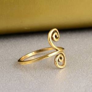 Anillo de latón crudo, anillo de banda de latón, anillo ajustable, base de anillo en blanco, conector de aro, fornituras para manualidades MS, MS-WC-001, duradero - Product Image 1