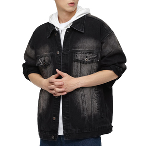 Veste en jean surdimensionnée pour homme, 100% coton, logo personnalisé, marque privée pour les magasins de vêtements vintage - Product Image 4