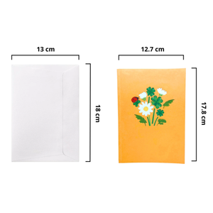 Paper Art Viet Sun Flower 3D Pop up Card <b>Envelope</b> Handmade Origami Greeting Cards Digital Printing Rectangle for All Occasions - Product Image 3