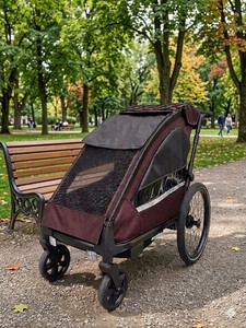 KS-200 Aluminum Kids <b>Bike</b> <b>Trailer</b> Jogger with Independent Suspension and 600d Water Resistant Fabric <b>for</b> Outdoor Adventures - Product Image 3