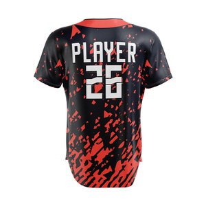 Camiseta de Béisbol Sublimada Personalizada de Manga Corta, Absorbente de Humedad, Unisex, para Adultos, Ropa de Equipo, Diseño de Logotipo Frontal Personalizado - Product Image 6
