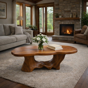Wholesale Luxali Modern Solid Wood <b>Coffee</b> <b>Table</b> Living Room Handmade Natural Eco-Friendly Durable Easy Clean Antique Decor - Product Image 2