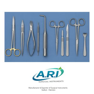 Ensemble d'instruments chirurgicaux A.R.I pour la chirurgie générale, outils manuels en acier inoxydable, certifiés CE - Product Image 1