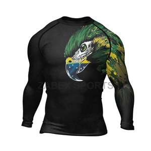 Maillots de compression à manches longues ajustés et extensibles personnalisés pour hommes MMA ZABEX SPORTS - Product Image 1