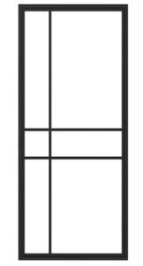 معدن داخلي مزدوج حديث فرنسي من الزجاج الشفاف للشقق المنزلية مع فولاذ أسود للاستخدام في الحمام - Product Image 5