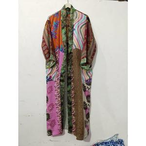 Robe Kimono Vintage en Soie à Motifs Floraux pour Femme, Peignoir Thermique pour le Bain, Tenue de Plage Estivale, Maillot de Bain, Vêtement de Nuit/Domestique - Product Image 2
