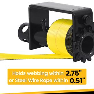 Paquete de 4 Cabrestantes de Remolque de Alta Resistencia para Soldar con Freno Automático para Camiones de Plataforma, Cable de Acero de 2.75 Pulgadas - Product Image 2