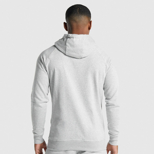 Sweat à capuche oversize pour homme en polyester/coton, uni, avec logo personnalisé, épaules tombantes, molleton épais, respirant et confortable pour l'hiver - Product Image 2