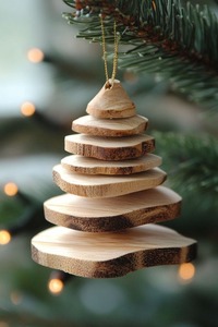 <b>Wooden</b> <b>Christmas</b> <b>Tree</b> Table Decor Carved Holiday Ornament Freestanding Festive Decoration for Home Decor - Product Image 3